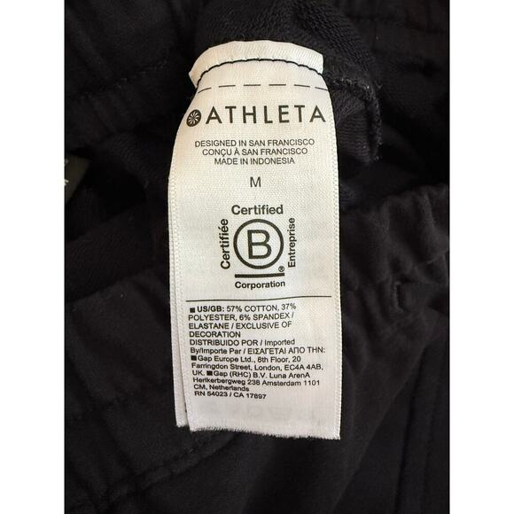Athleta Retroterry Tapered Pants Women’s Sz M Black Mid Rise Ankle Casual 728251 - Picture 7 of 8